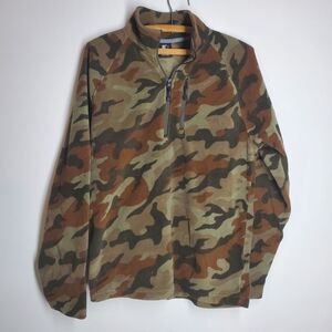 Starter Camouflage Camo Men's Fleece 1/4 Quarter Zip Pullover Sweatshirt.